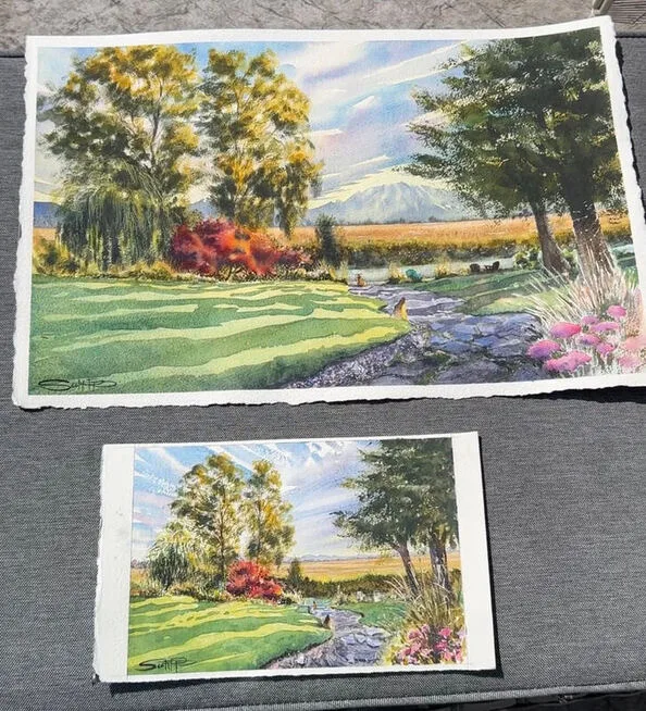 A watercolour painting by Scott Pleydell-Pearce